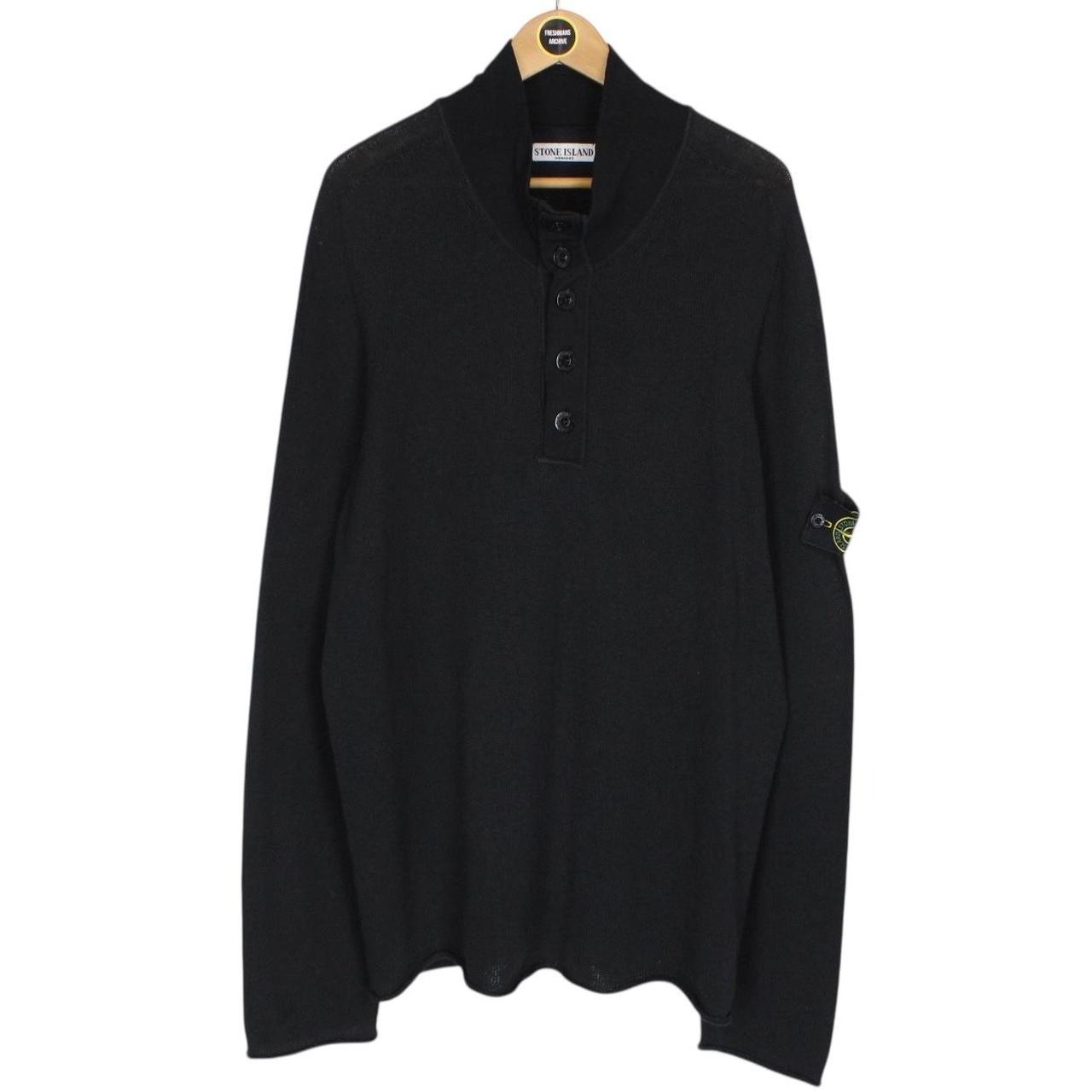 Vintage Stone Island SS 2007 Black Cotton Knit Sweatshirt Jumper