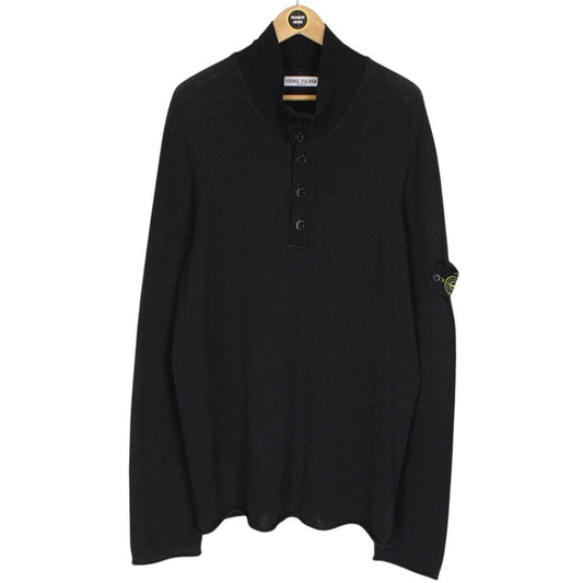 Vintage Stone Island SS 2007 Black Cotton Knit Sweatshirt Jumper