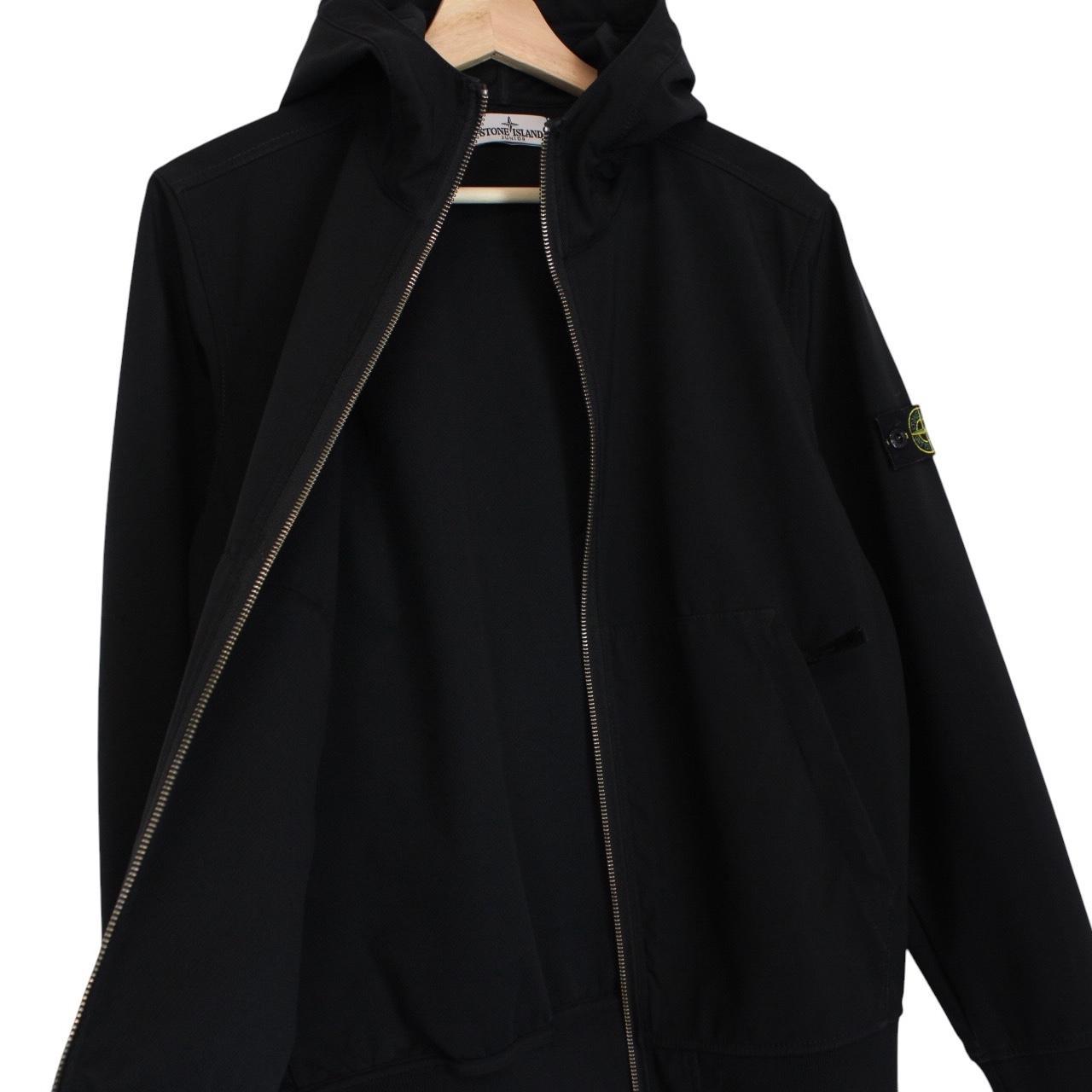 Stone Island Junior SS 2020 Black Full Zip Soft Shell Jacket