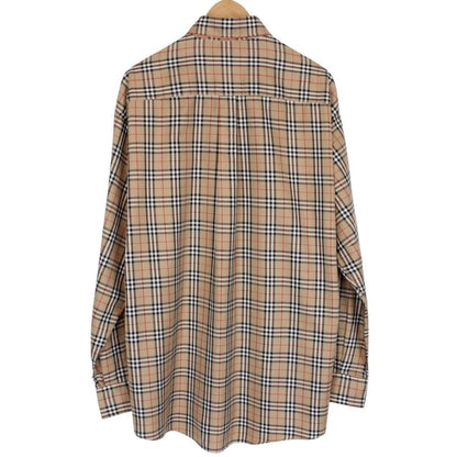 Vintage Burberry London Beige Nova Check Cotton Long Sleeve Shirt