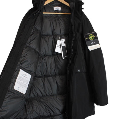Stone Island AW 2023 Black Micro Twill Down Parka Jacket