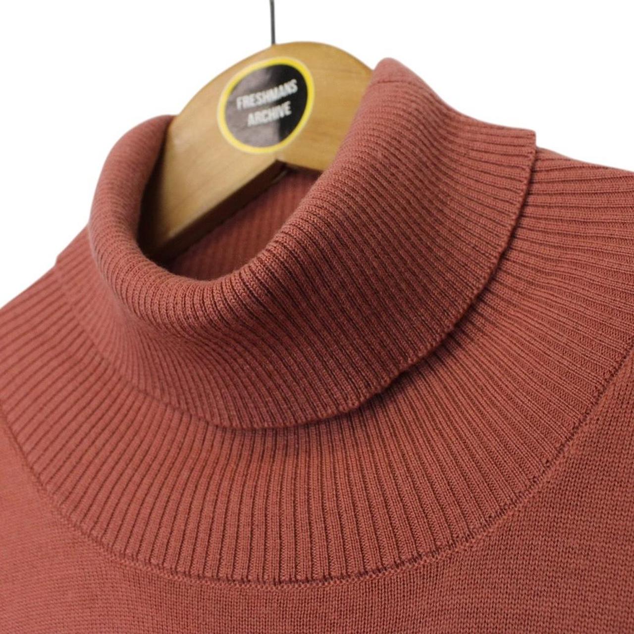 Stone Island AW 2019 Orange Wool Knit Turtle Neck Jumper