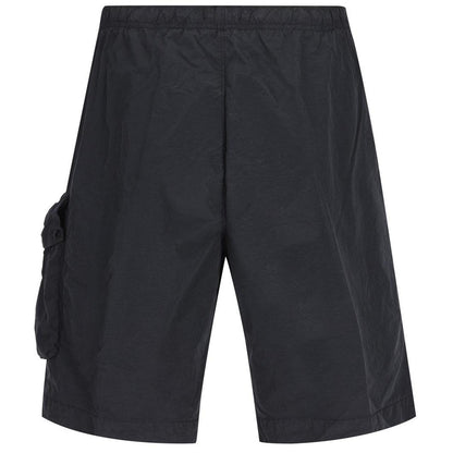 CP Company Black Flatt Nylon Lens Pocket Technical Shorts