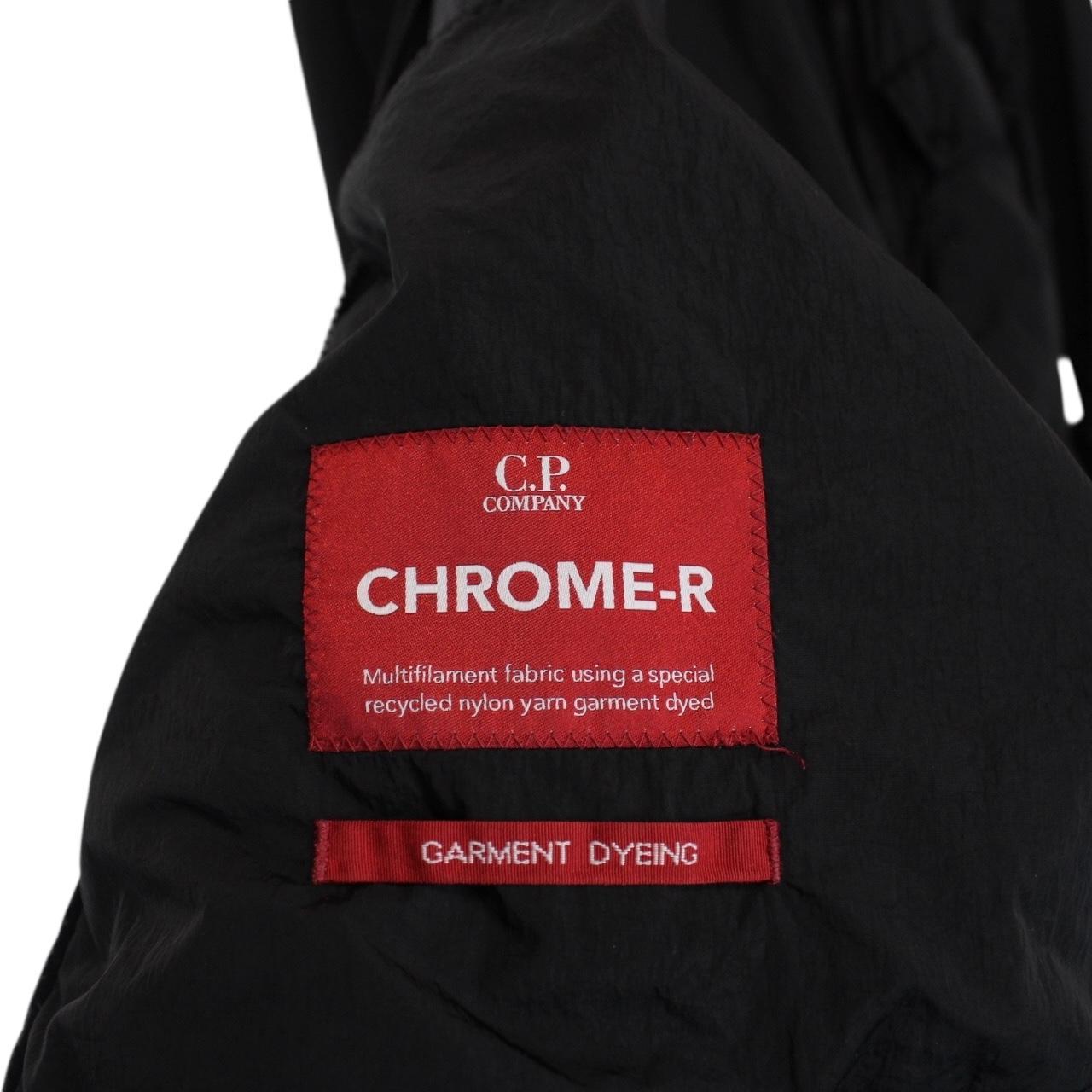 CP Company Black Full Zip Chrome-R Nylon Garment Dyed Goggle Jacket