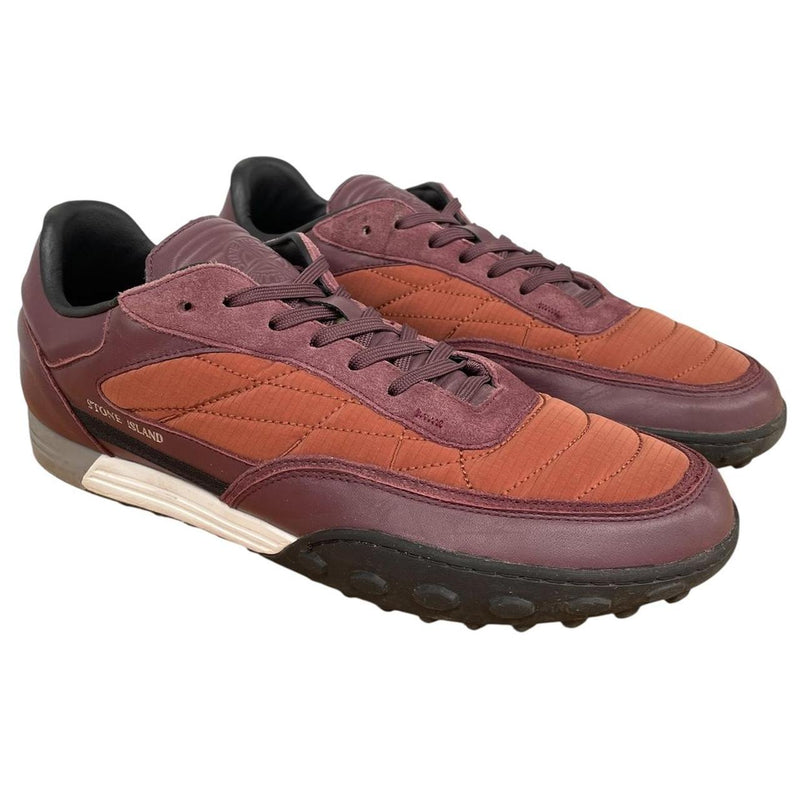 Stone Island Burgundy and Orange Football Trainers