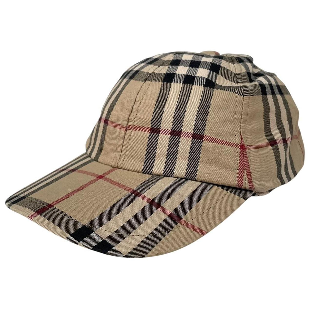 Vintage Burberry London Beige Nova Check Baseball Cap