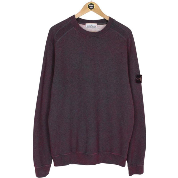 Stone Island AW 2020 Dark Cyclamen Dust Treatment Crew Neck Sweatshirt Jumper