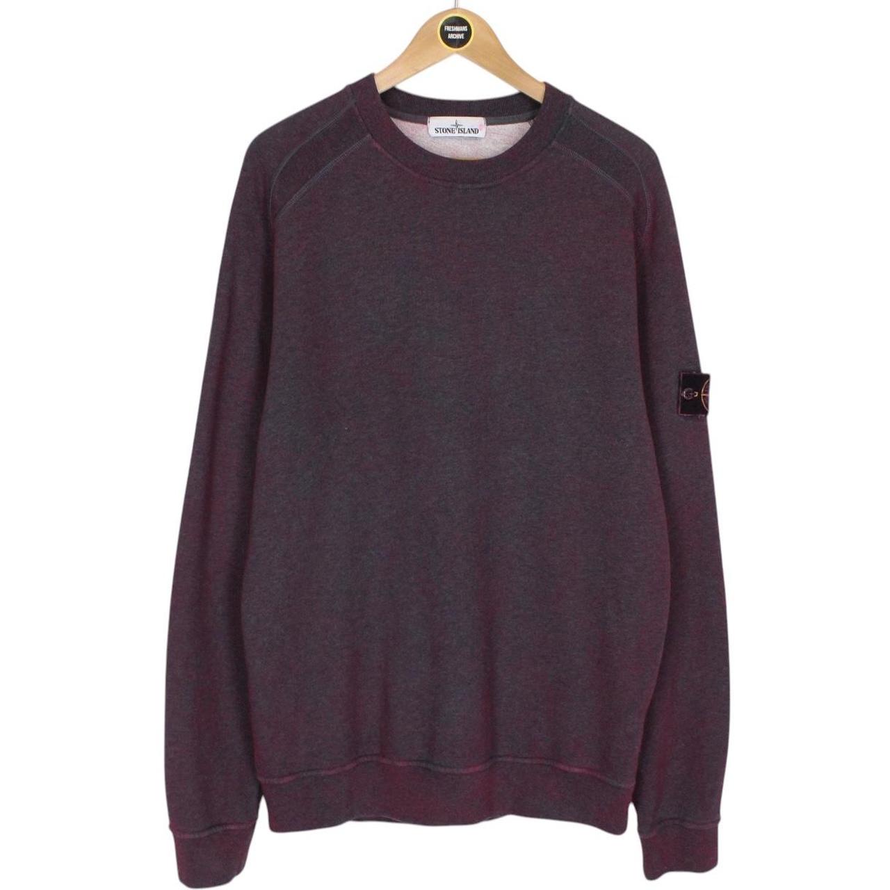 Stone Island AW 2020 Dark Cyclamen Dust Treatment Crew Neck Sweatshirt Jumper