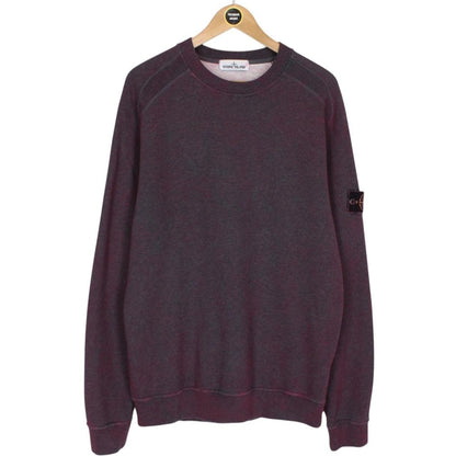 Stone Island AW 2020 Dark Cyclamen Dust Treatment Crew Neck Sweatshirt Jumper