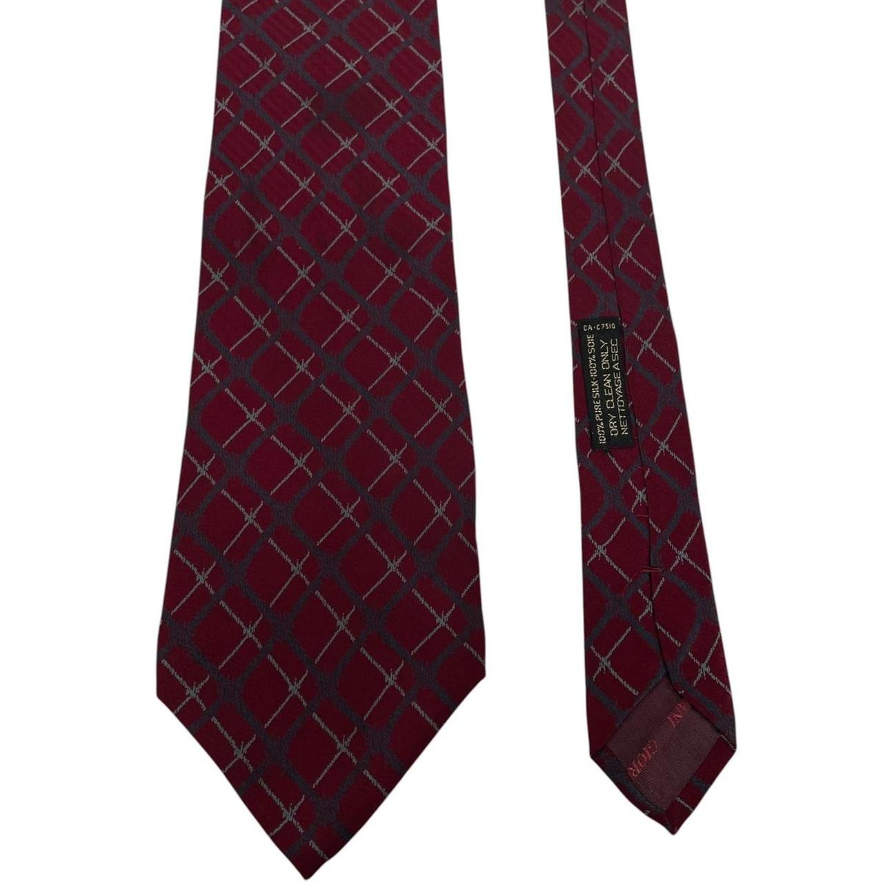 Vintage Giorgio Armani Burgundy Silk Tie