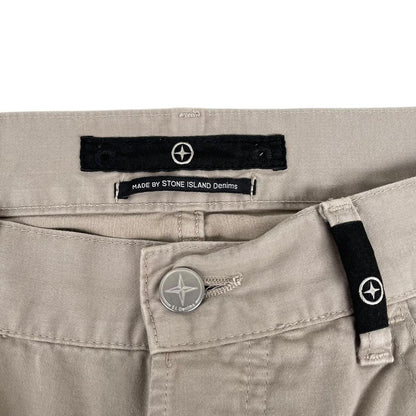 Vintage Stone Island Denims AW 2006 Beige Straight Leh Fit Cotton Trousers