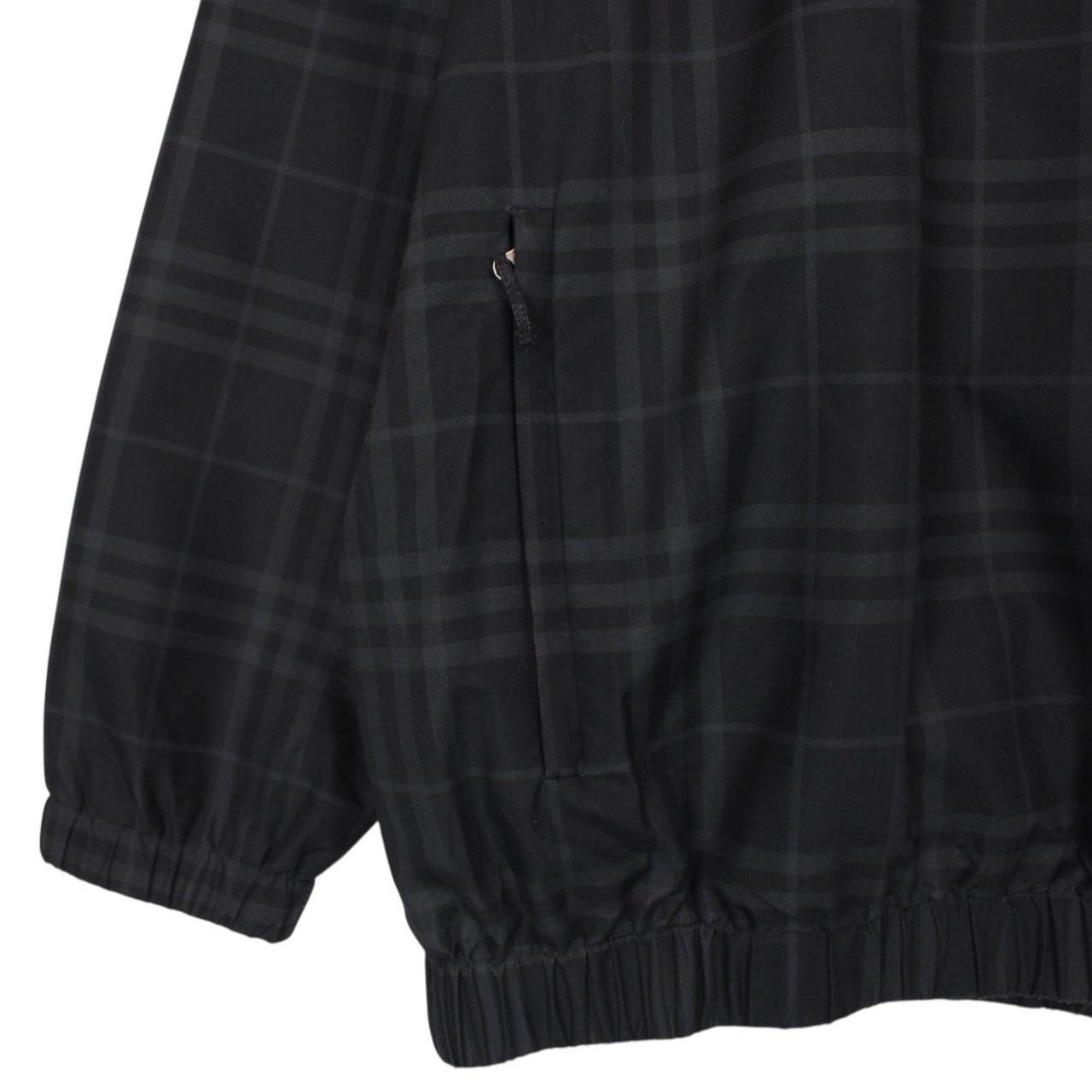 Vintage Burberry Golf Black 1/4 Zip Nova Check Smock Jacket