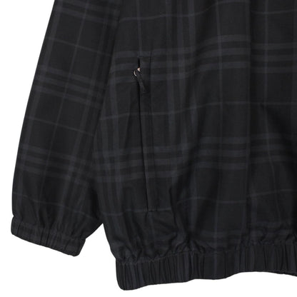 Vintage Burberry Golf Black 1/4 Zip Nova Check Smock Jacket