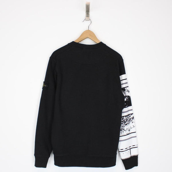 Stone Island AW 2020 Black and White Cotton Sweatshirt Jumper