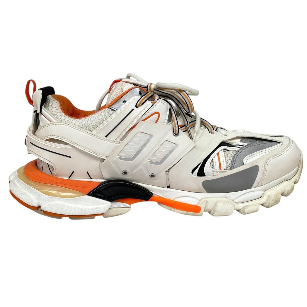 Balenciaga Track White and Orange Trainers