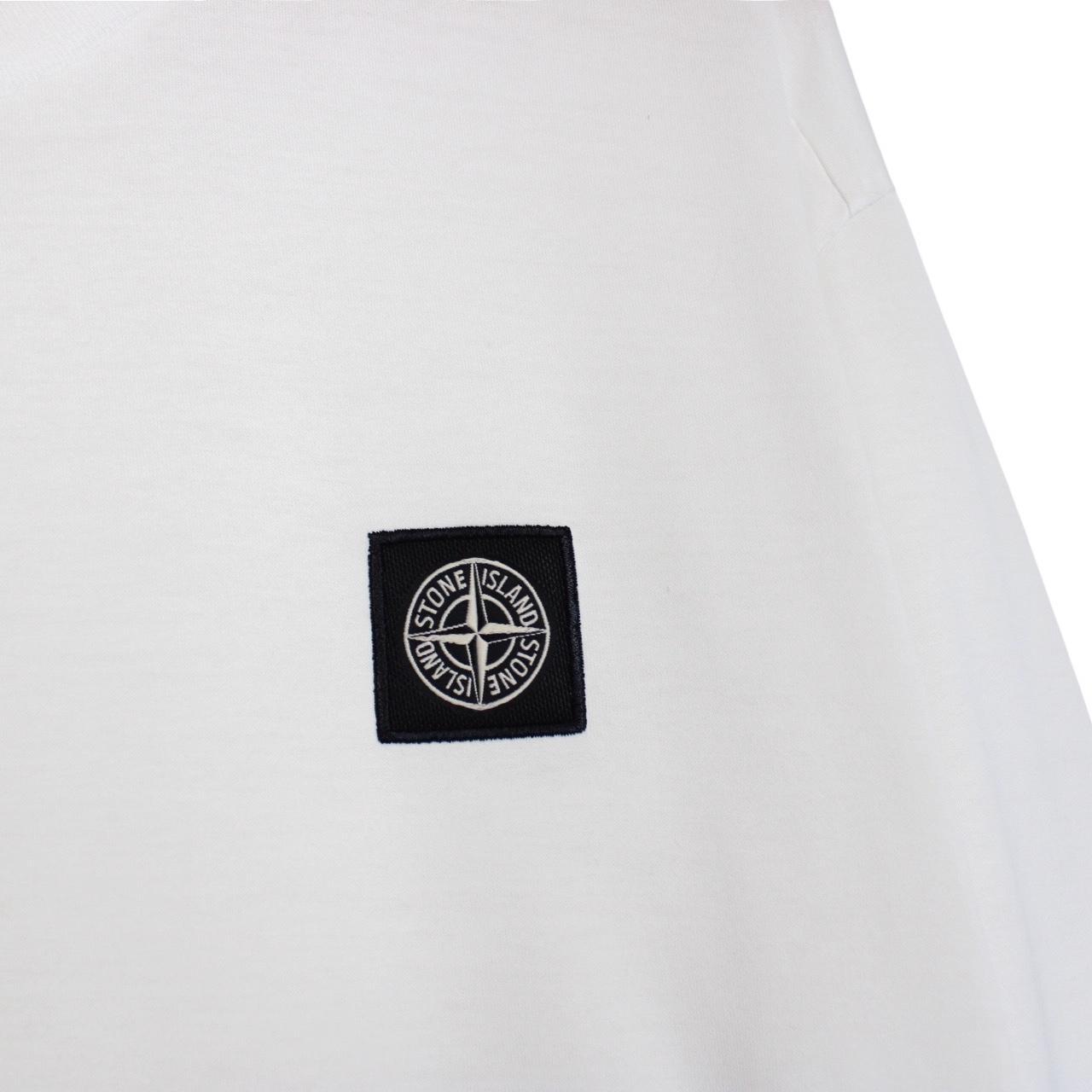 Stone Island AW 2019 White Long Sleeve Compass T-Shirt