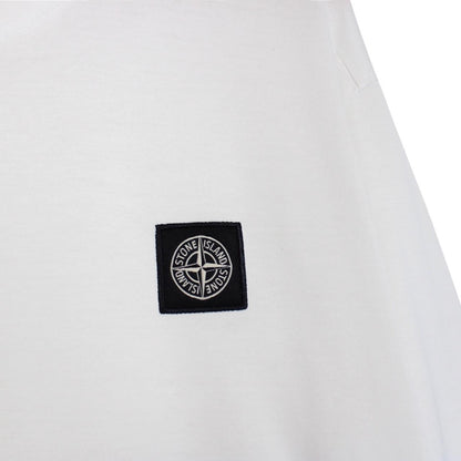 Stone Island AW 2019 White Long Sleeve Compass T-Shirt