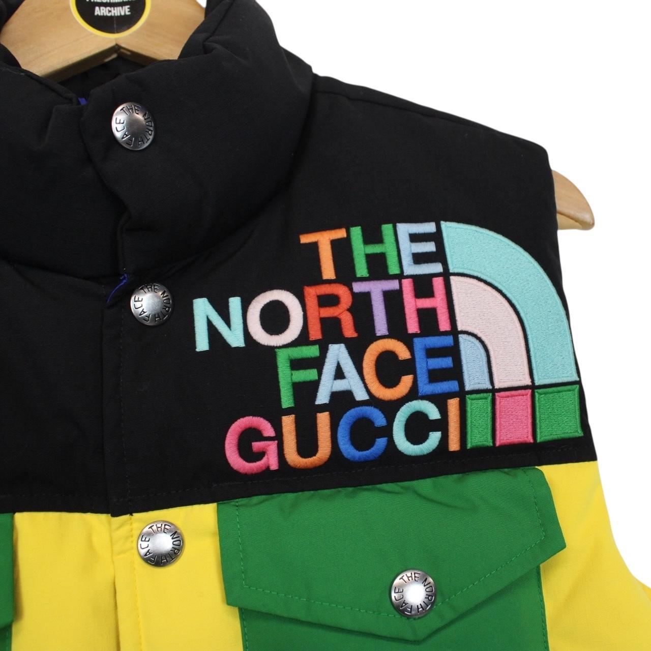 Gucci x The North Face Yellow and Black Full Zip Down Gilet