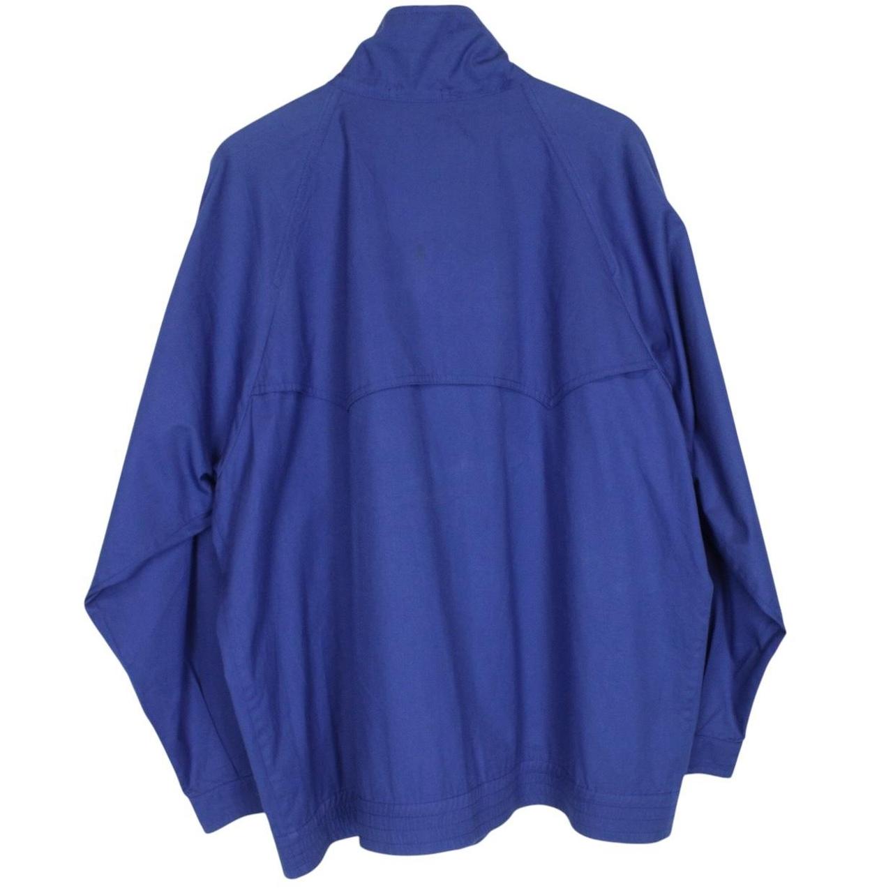 Vintage 90s Burberry Blue Nova Check Lined Cotton Harrington Jacket