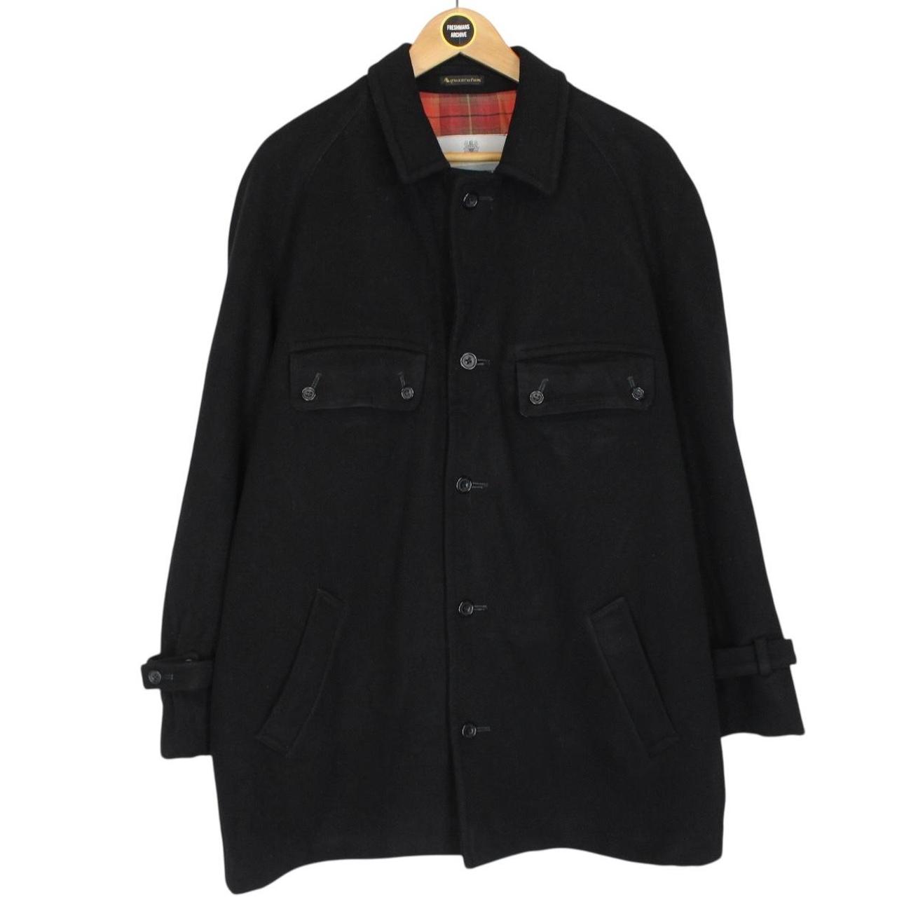 Vintage 80s Aquascutum Black Wool Coat