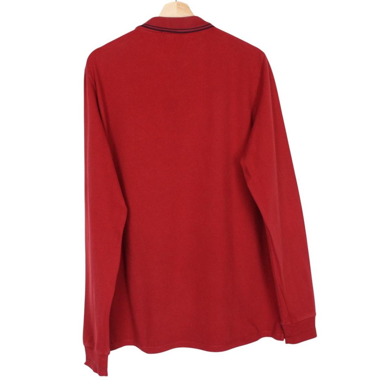 Stone Island AW 2016 Red Long Sleeve Compass Polo Shirt
