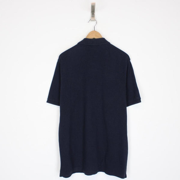Burberry Brit Navy Blue Nova Check Detail Short Sleeve Cotton Polo Shirt