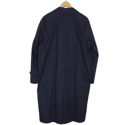Vintage 90s Burberry Navy Blue Single Breasted Trench Coat