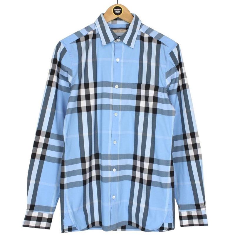 Burberry Brit Blue Nova Check Long Sleeve Cotton Shirt