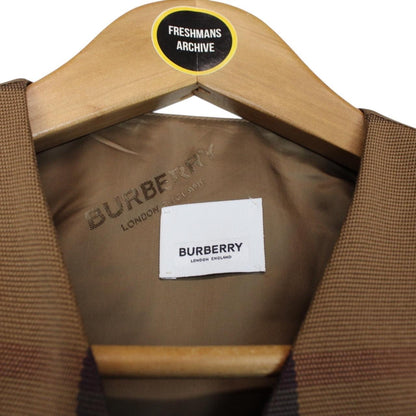Burberry Birch Brown Nova Check Cropped Waistcoat