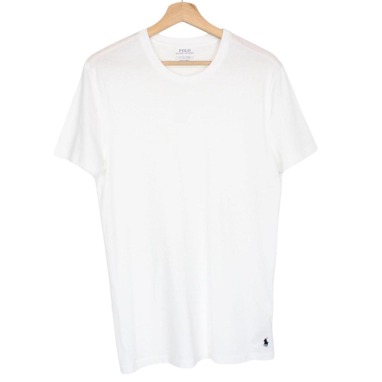 Polo Ralph Lauren white short sleeve cotton t-shirt with pocket and embroidered logo.