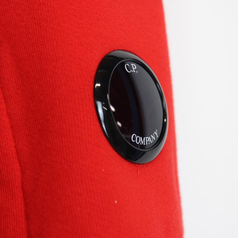 CP Company Red Cotton Lens Hoodie Jumper