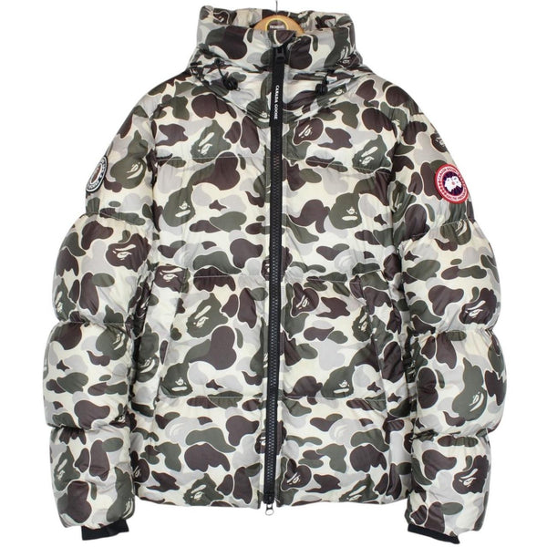 Bape x Canada Goose Grey Camo Crofton Down Puffer Jacket