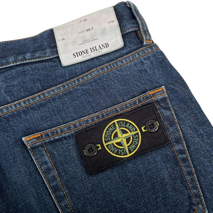 Stone Island SS 2017 Navy Blue RE-T Fit Denim Jeans