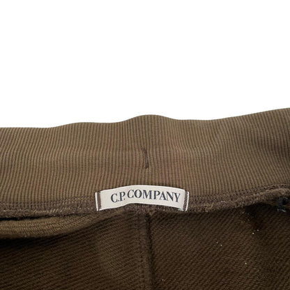 CP Company Khaki Green Goggle Lens Cotton Tracksuit Bottoms / Joggers