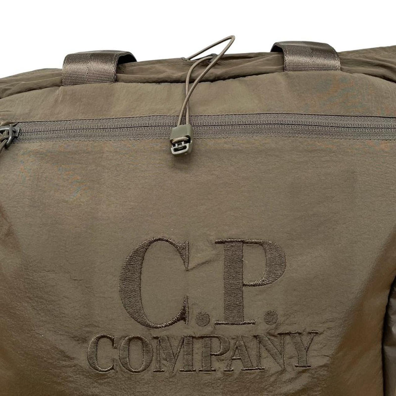 CP Company Ivy Green Logo Embroidered Chrome-R Nylon Tote Backpack
