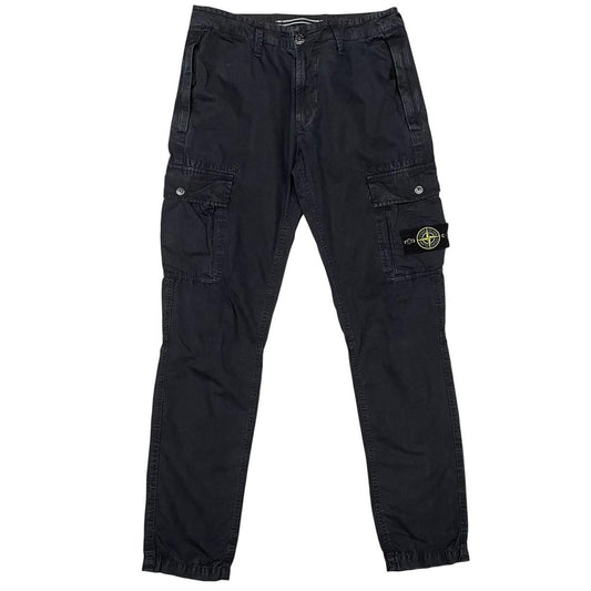 Stone Island SS 2022 Navy Blue Slim Fit Cargo Trousers