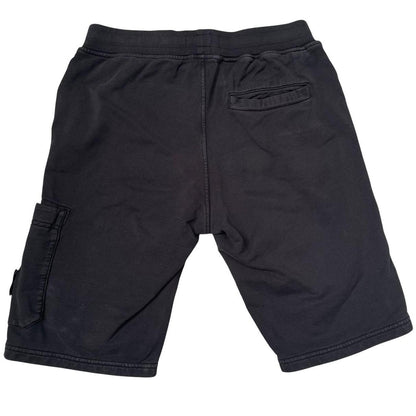 Stone Island SS 2022 Black Cotton Jogger Shorts
