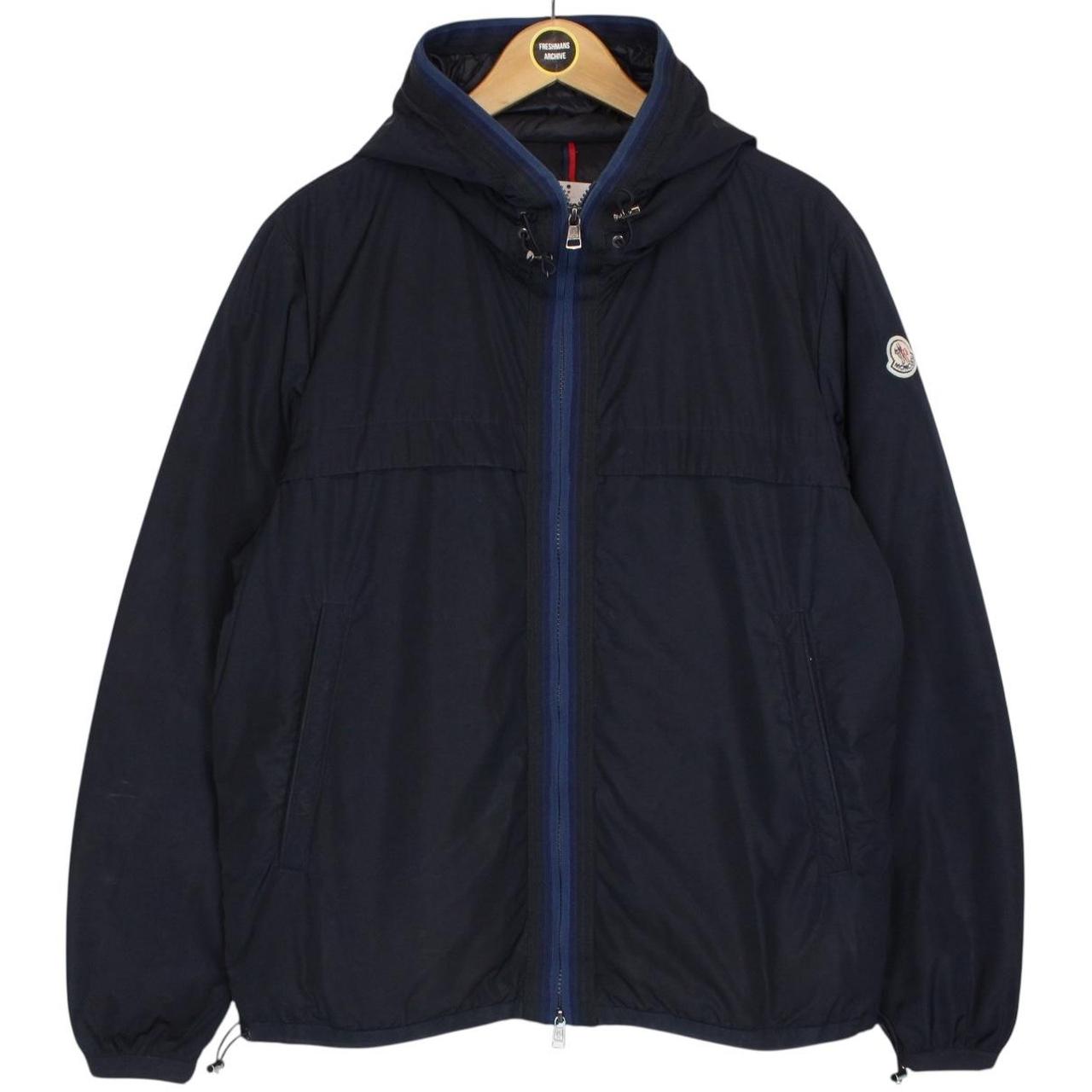 Moncler Nash Navy Blue Full Zip Nylon Down Jacket