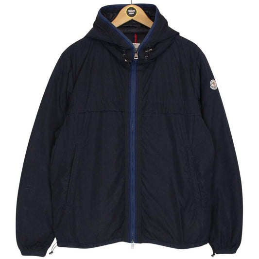 Moncler Nash Navy Blue Full Zip Nylon Down Jacket