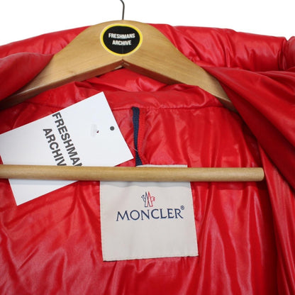 Moncler Ecrins Red Full Zip Hooded Down Jacket