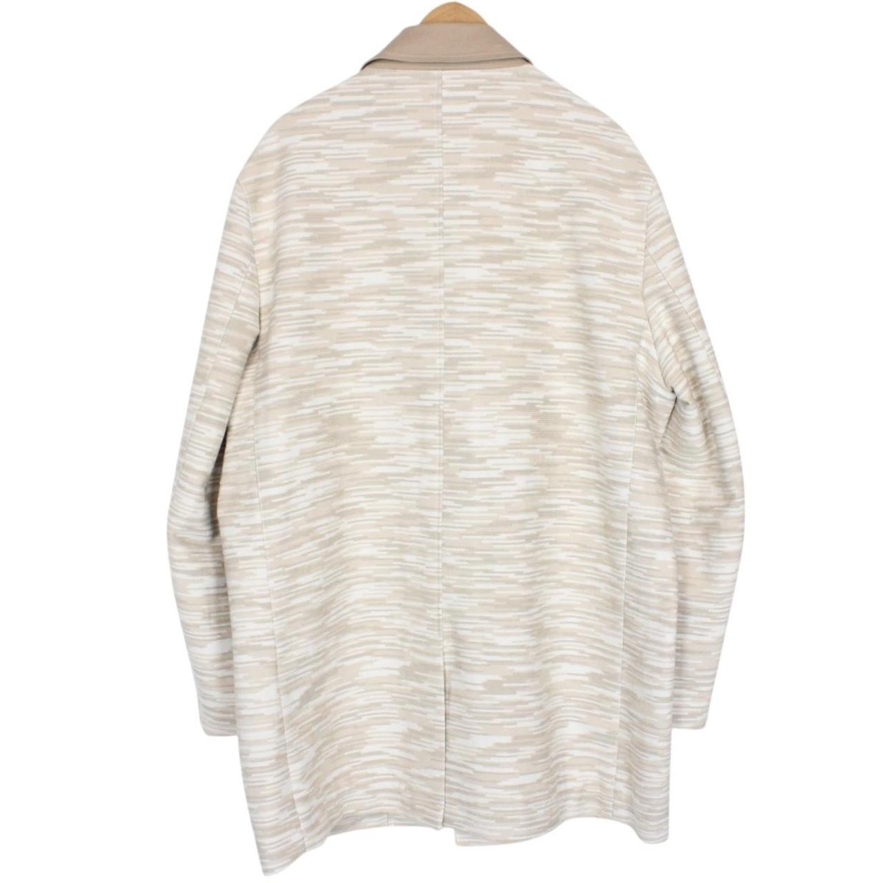 Missoni Beige and Cream Button Up Wool/Viscose Knit Trench Coat