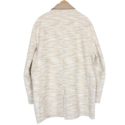 Missoni Beige and Cream Button Up Wool/Viscose Knit Trench Coat