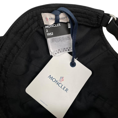 Moncler 1952 Black and White Embroidered Logo Baseball Cap
