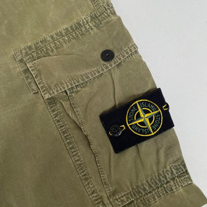 Stone Island SS 2022 Green Slim Fit Cargo Trousers