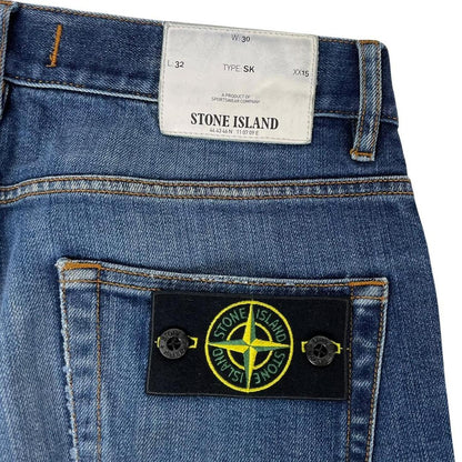 Stone Island SS 2018 Navy Blue Skinny Fit Denim Jeans