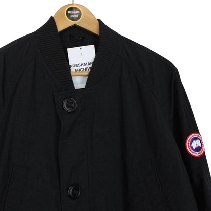 Canada Goose Black Faber Full Zip Nylon Bomber Jacket