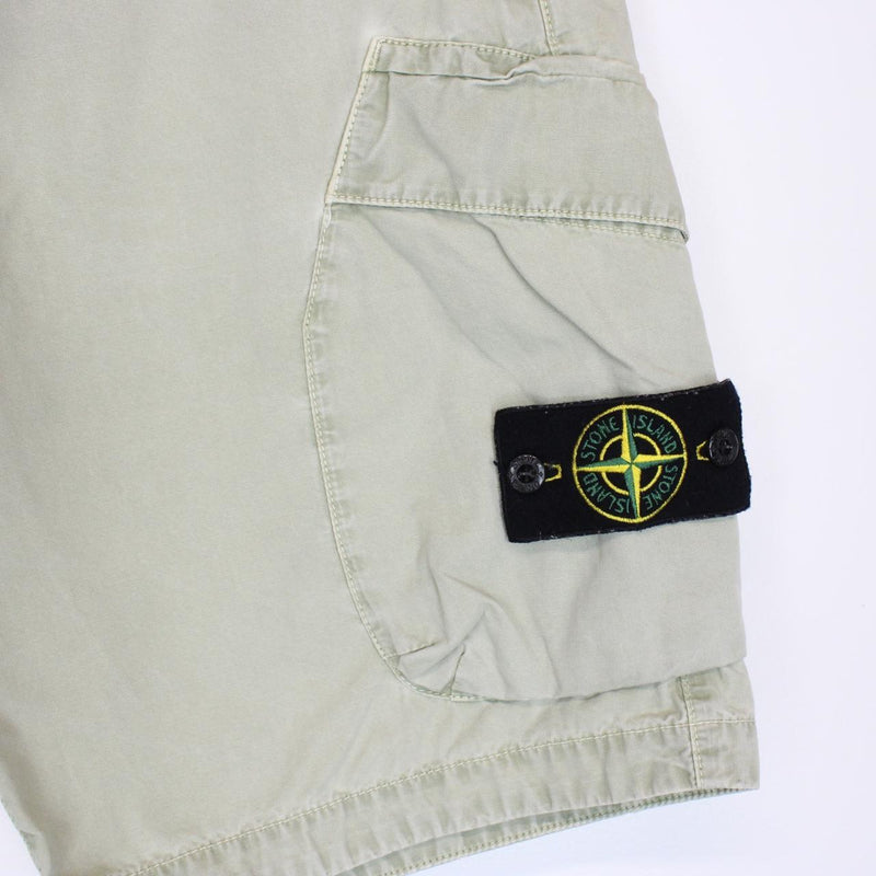 Stone Island SS 2019 Sage Green Bermuda Cotton Cargo Shorts