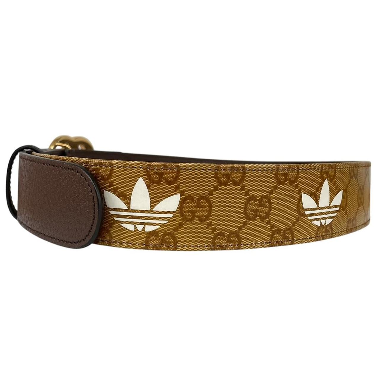 Gucci x Adidas GG Marmont Supreme Leather Belt with GG Buckle