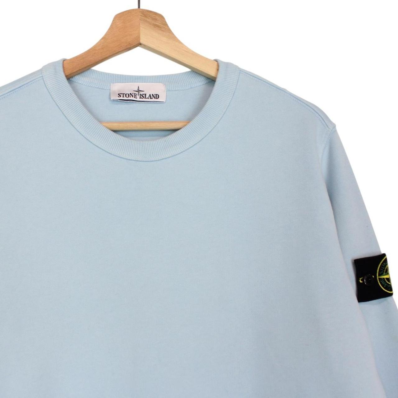 Stone Island AW 2023 Blue Cotton Sweatshirt Jumper