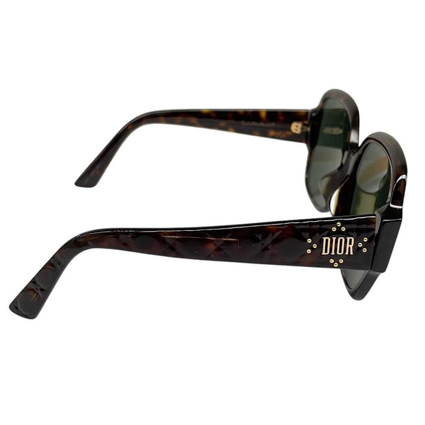 Christian Dior Brown Tortoise Shell Lady Dior Stud Sunglasses